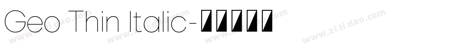 Geo Thin Italic字体转换